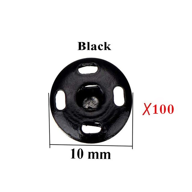 100/50 stk trykkknapper sy på trykknapper metall trykknapper trykkknapp for gjør-det-selv-sying av klær 8/10mm: 4