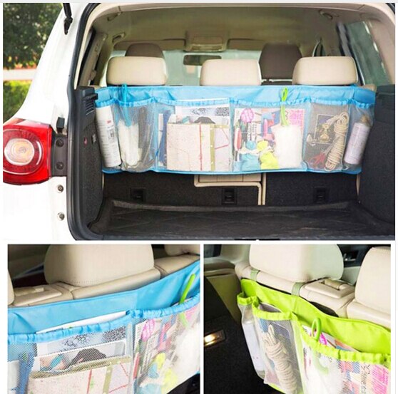 Klapp Gepäck Tasche Auto Kofferraum Organizer Auto Sitz Zurück Lagerung Gittergewebe Tasche Zurück Klapp Zakka Taschen Auto 110cm * 34cm