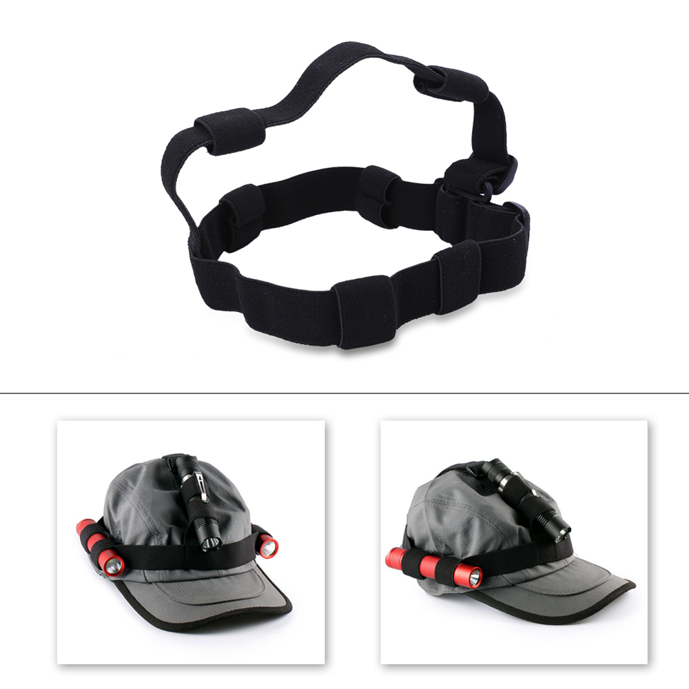 Taschenlampe Kopf Band Gurt Einstellbare Nylon Seite frontal Kopfband für LED Taschenlampe zu Scheinwerfer Kopf Licht Gummiband