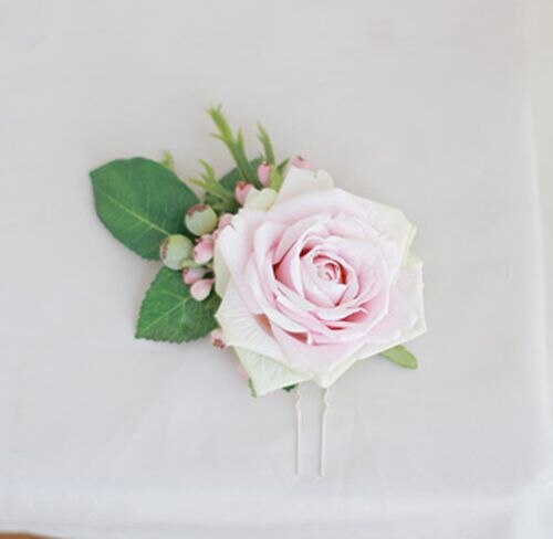 Pink Rose Wedding Flowers Bridal Bouquets Artificial Wedding Bouquet Bridesmaid flower Bridegroom Corsage De Mariage Rose: Bride Headdress