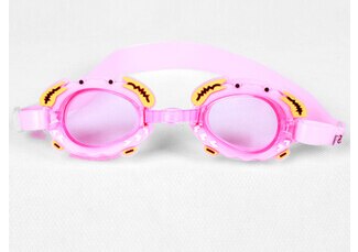 Gafas de natación profesionales para niños, lentes de dibujos animados, Delfín, antivaho, impermeables, para natación: Pink