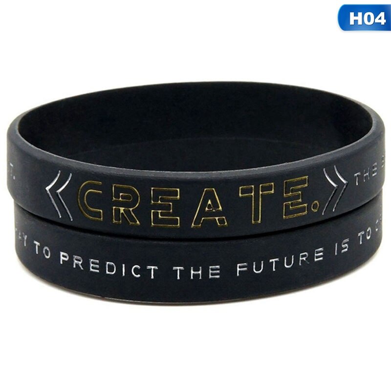 Nowe inspirujące bransoletki motywacyjne bądź sobą, zmień świat stwórz marzenie inspirująca silikonowa opaska na rękę gumowa bransoletka: 4