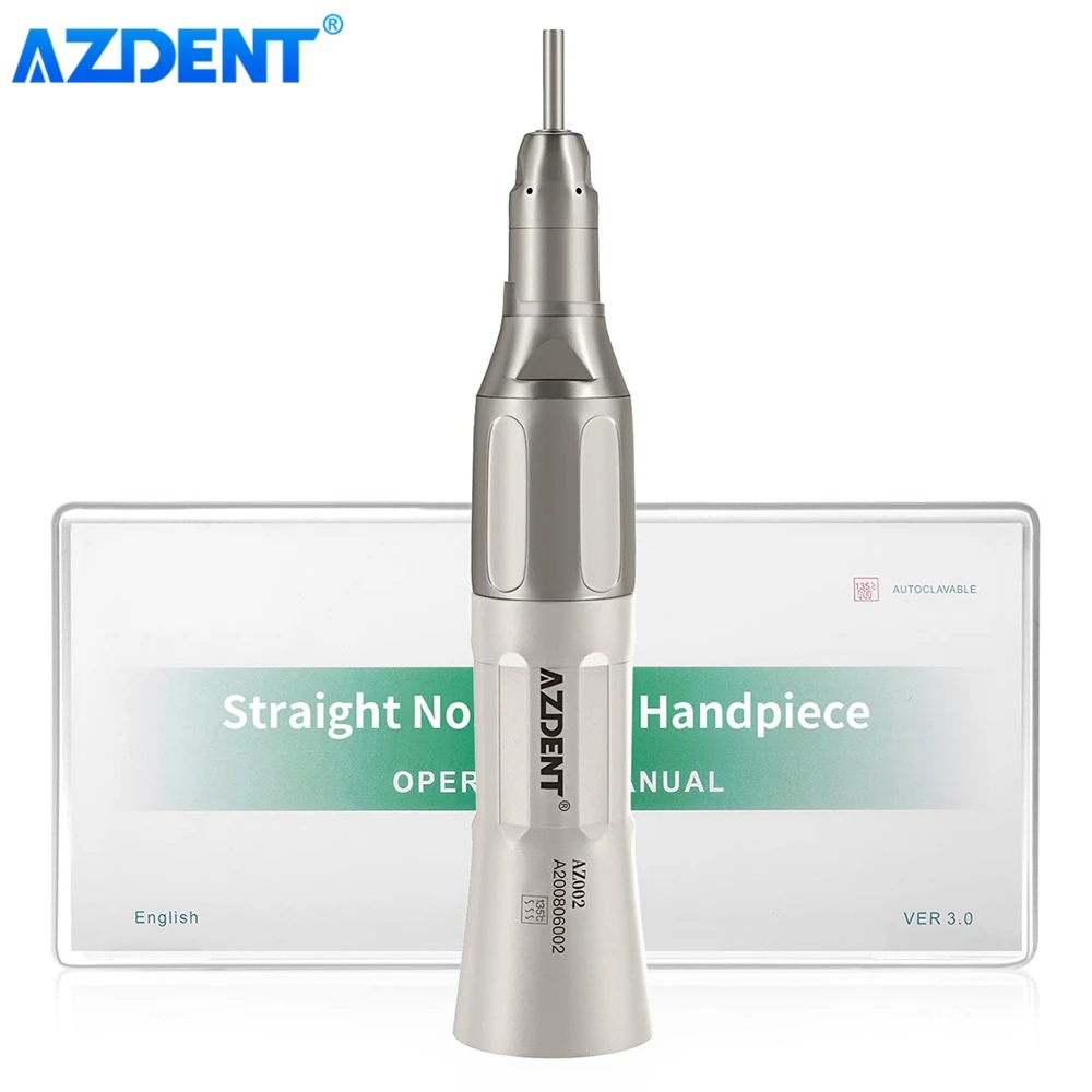 AZDENT-Motor de aire Dental, 2 agujeros, 4 agujeros, Kit de pieza de mano de baja velocidad, contraángulo, nariz recta, herramienta de odontología, dentistas, 1 ud.: Verde
