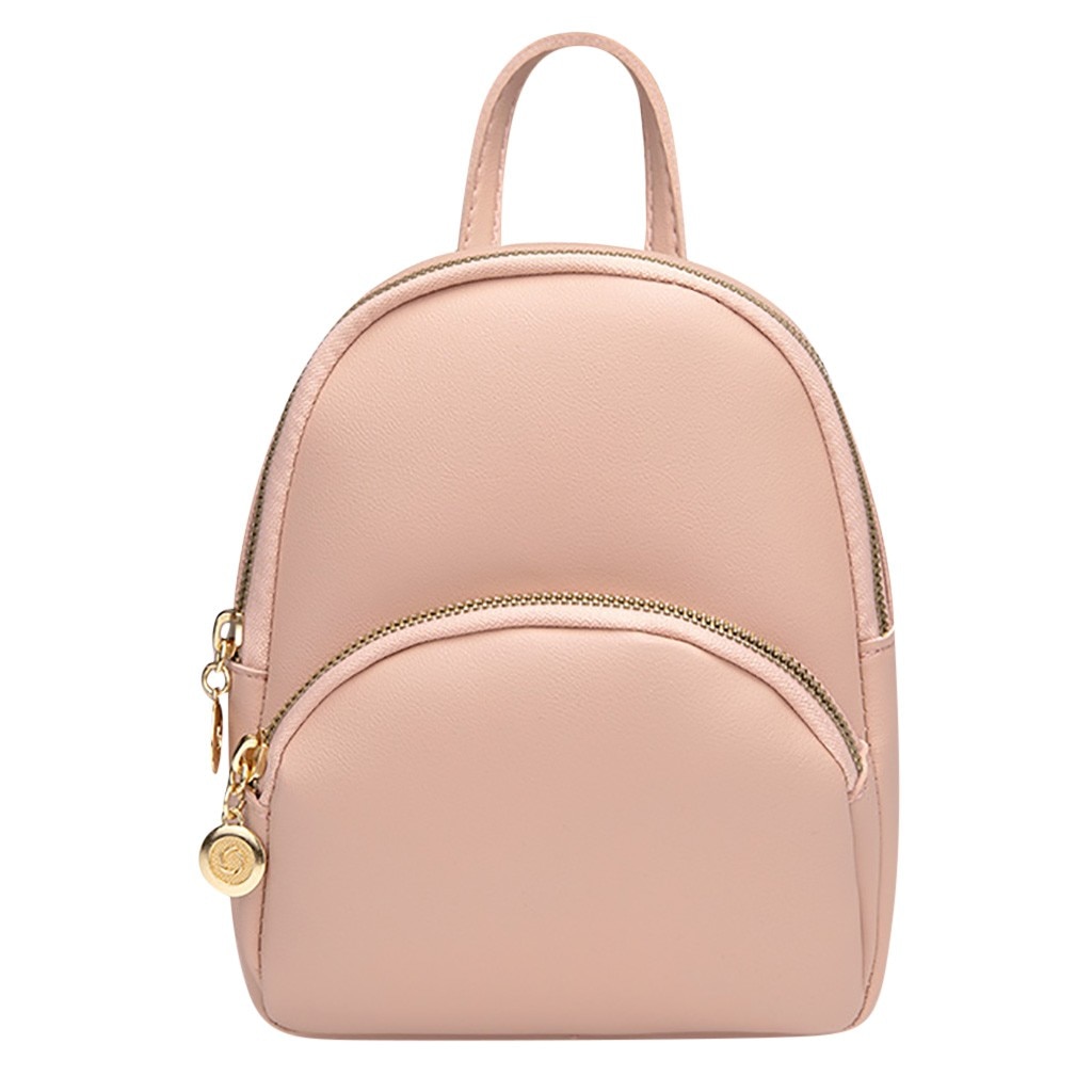 Cute Mini Backpack For Women Shoulders Small Backpack Female Letter Purse Mobile Phone Messenger Rucksack Girl Bagpack: Pink