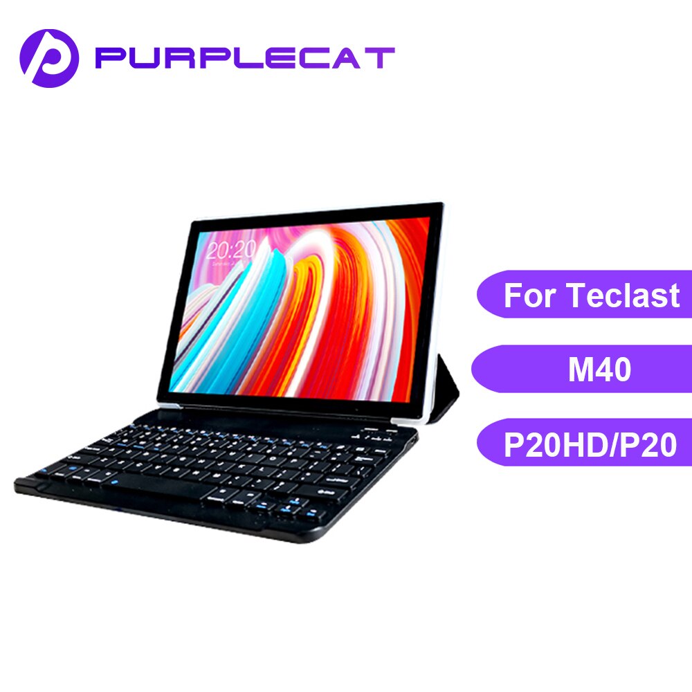 Tablet acessórios bluetooth teclado tablets caso para teclast m40 p20hd p20 10.1 "capa protetora sem fio couro do plutônio