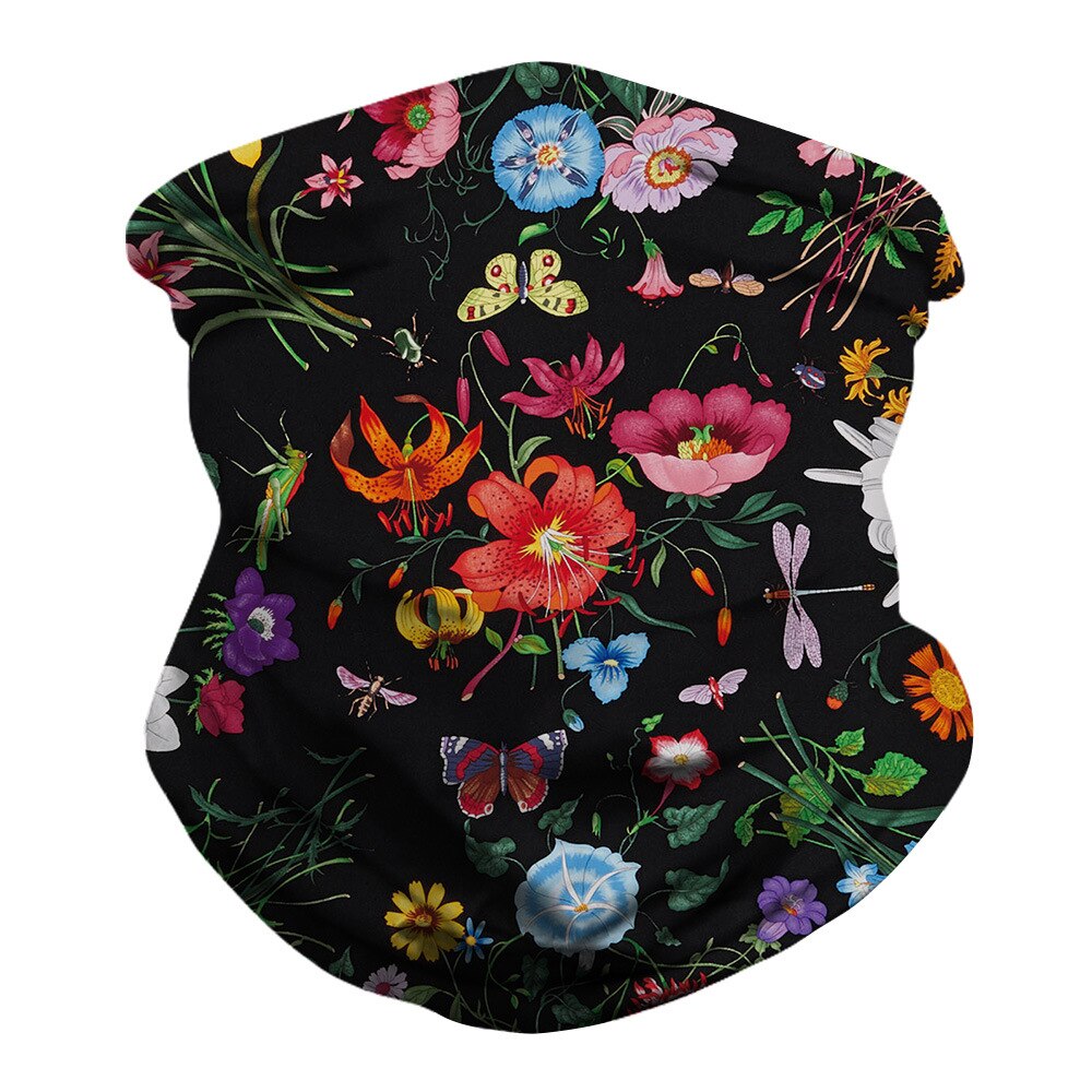 Utendørs ansiktsdeksel balaclava skjerf 3d blomster mønster sømløs bandana hals gamasjer pannebånd vandring ringe skjerf hodet skjerf: Bxha 109