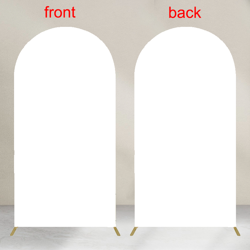 Double Sided Arch Backdrop Cover available in 15 colors Suitable for 4 different arch backdrop stands Made of elastic fabric: WHITE