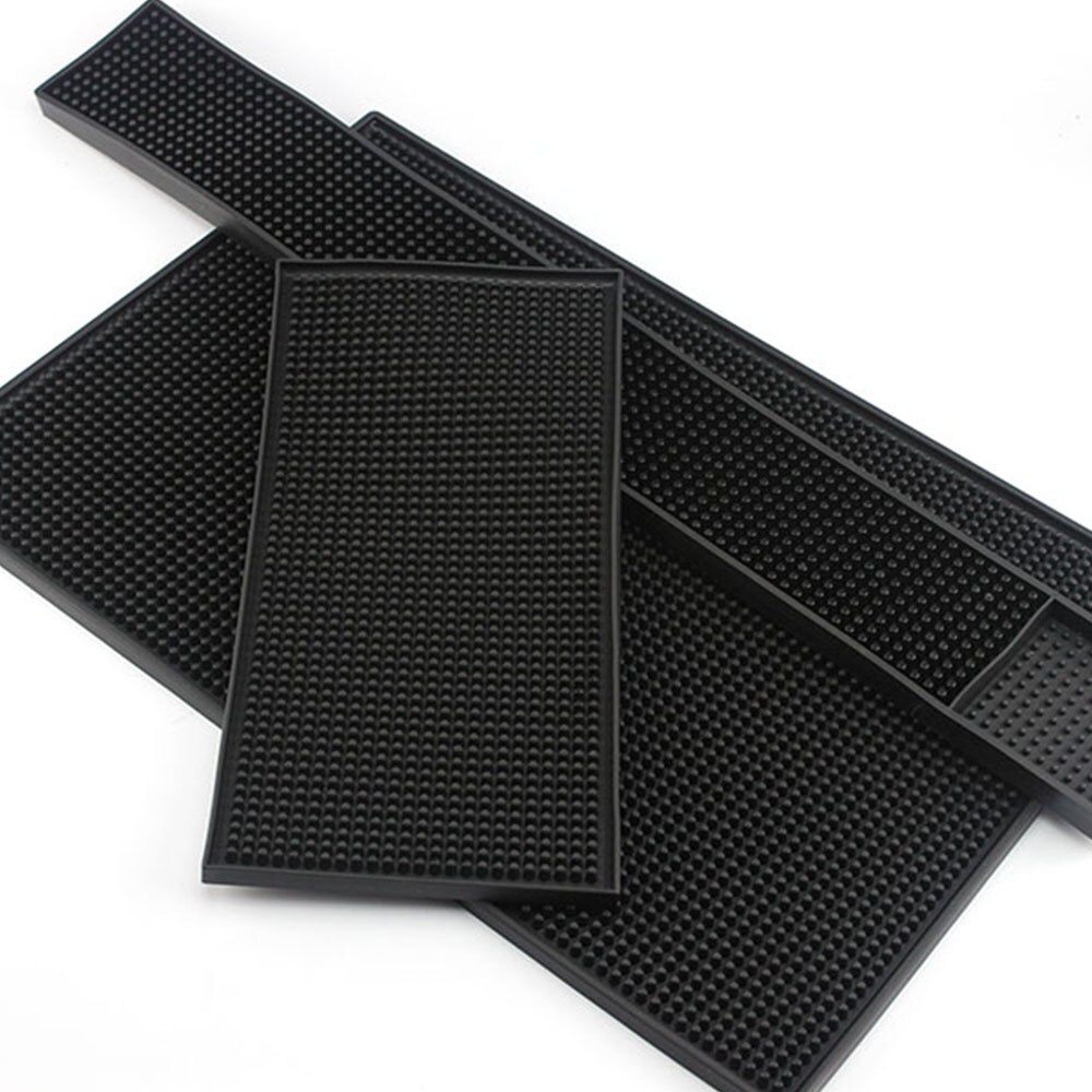 Alfombrilla de goma antideslizante para Bar, Mantel Individual rectangular de PVC para cocina, juego de tazas, cerveza, whisky, accesorios impermeables para Bar