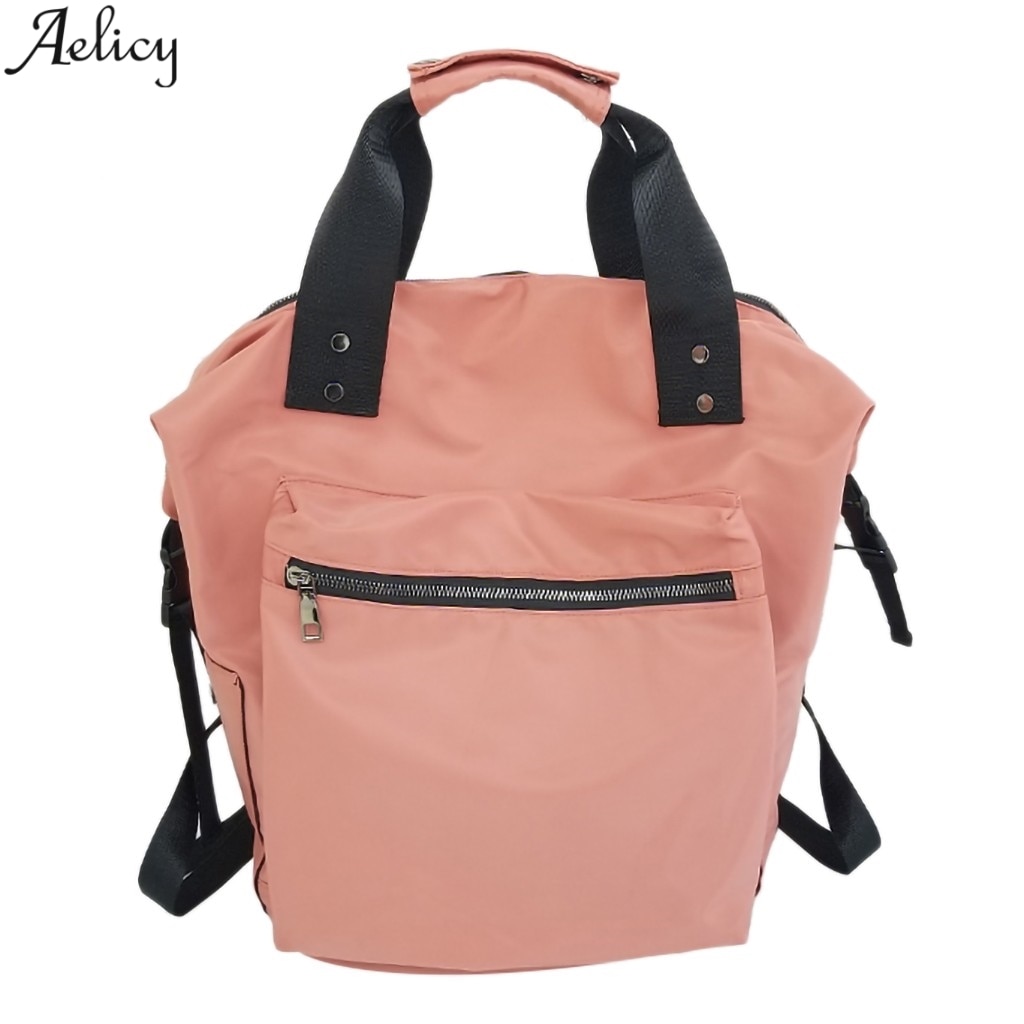 Aelicy Zachte Oxford Tassen Vrouwen Casual Solid Zipper Rugzak Studenten Korte Chic Schooltas Ontworpen Stijlvolle Schoudertassen