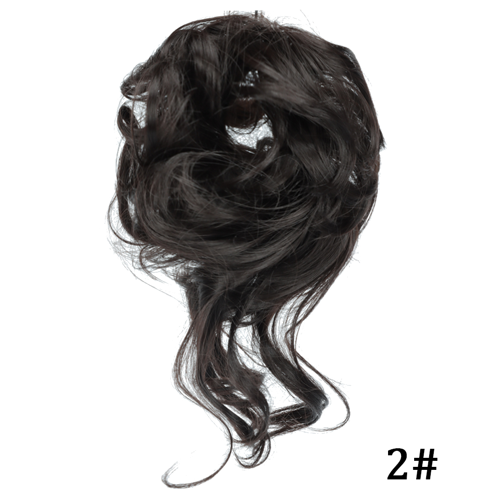Hairstar Bun Extensions Rommelig Krullend Elastische Haar Scrunchies Haarstukjes Synthetische Chignon Donut Opgestoken Haar Stukken Voor Vrouwen Meisjes: Natuurlijke kleur