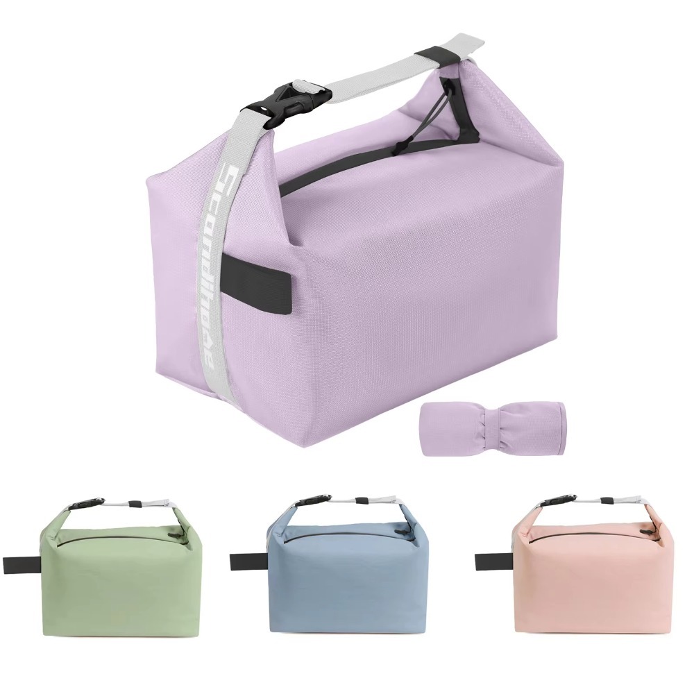 Foldable Insulated Bag Leak-Proof Large Capacity Insulated Lunch Bag Eco-Friendly Waterproof Cooler Lunch Handbag Office Worker