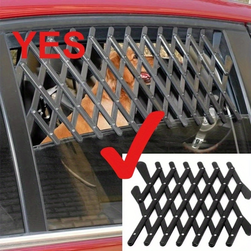 Car Window Pet Gate Pet Dog Puppy Ventilation Grill Safe Guard for Pet Travel Car Window Protection Mesh for Cars, Trucks & SUVs