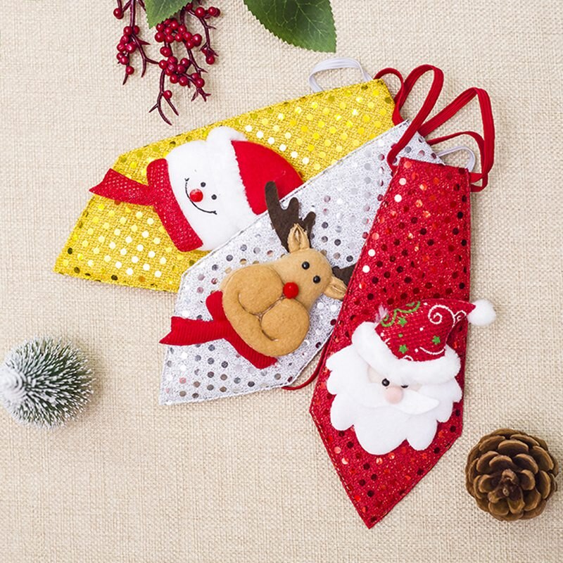 Julesløyfe juleslips år slips festtilbehør dekorasjon barn justerbar sløyfe