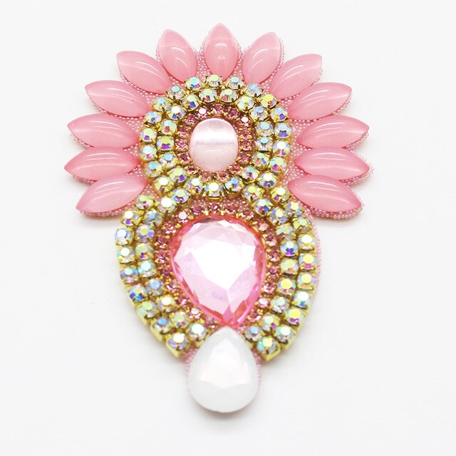 2Pcs60*90Mm Prachtige Steentjes Decal Decoratie, Kleding Naaien Decoratie, Ambacht Decoratie, Partij Decoratie: 3