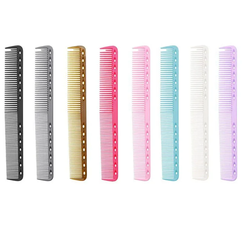 Peines de dientes densos de dos extremos, cepillo de peluquería antiestático , peine plano para corte de pelo, herramienta de estilismo para el cuidado del cabello