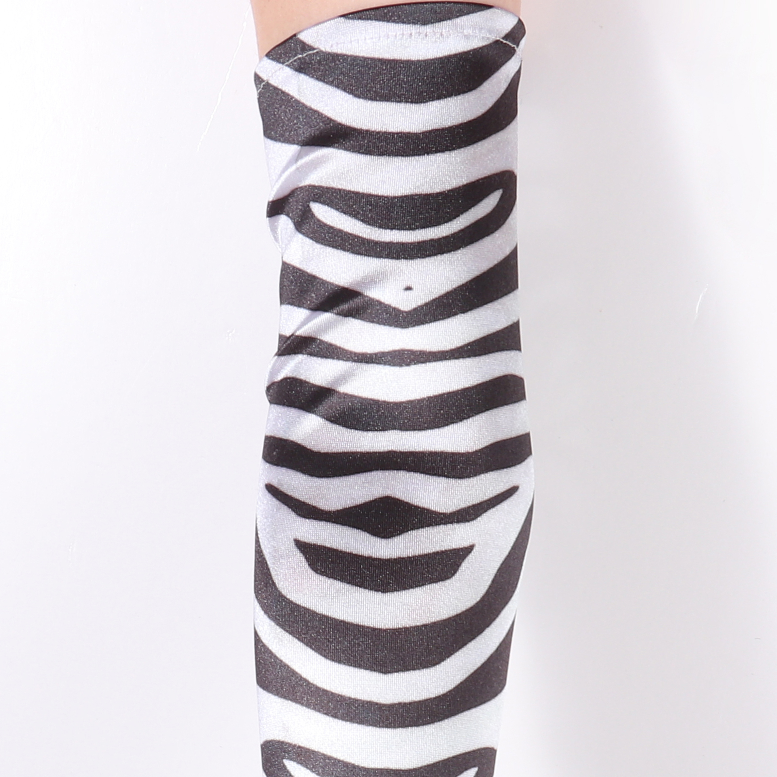 1Pair Elbow Leopard Zebra Print Gloves Full Finger Satin Gloves Unisex Adult Breathable Gloves for Evening Opera Outdoor