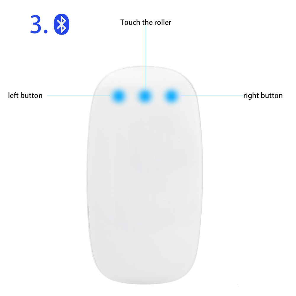 Magic Bluetooth Draadloze Arc Touch Computer Muis Ultra Dunne Ergonomische Optische Pc Mause Mini 3d Muizen 2 Voor Apple Macbook laptop
