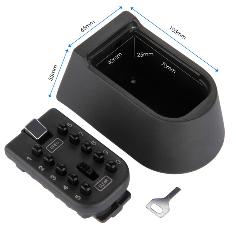 Padlock Door Lock Wall Mount Key Storage Box Organizer Security Locks Zinc Alloy Outdoor Safe with 10 Digit Combination Password