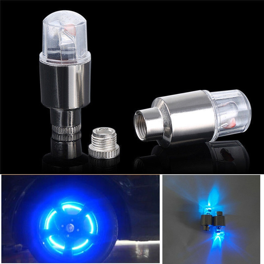 Tapones para vástago de válvula, luz de neón, resistente al óxido, Led, 2 uds., 100%