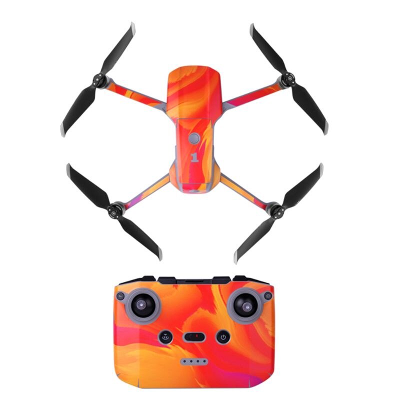 1 ensemble imperméable à l'eau PVC autocollants Art décalcomanie Film protecteur pour DJI Mavic Air 2 Drone