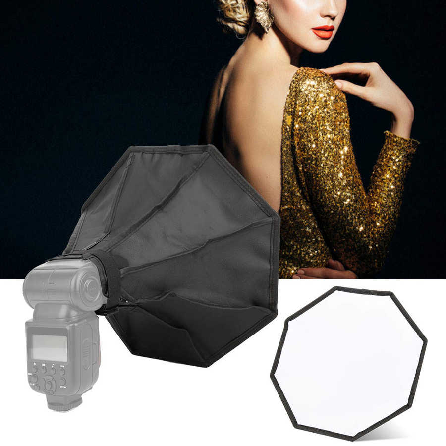 studio flash 30cm Octagonal Close-up Soft Light Box Mini Universal Softbox Compact Light Panel Softbox Foldable Diffuser Soft