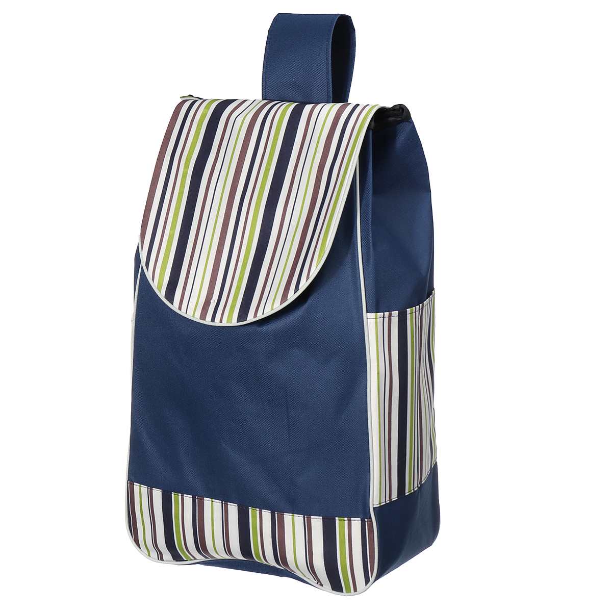 Foldable Shopping Trolley Bag Tote Cart Carts Trolley Bag Basket Luggage Rain Proof Thickened Canvas NO cluding Cart: A type color 1