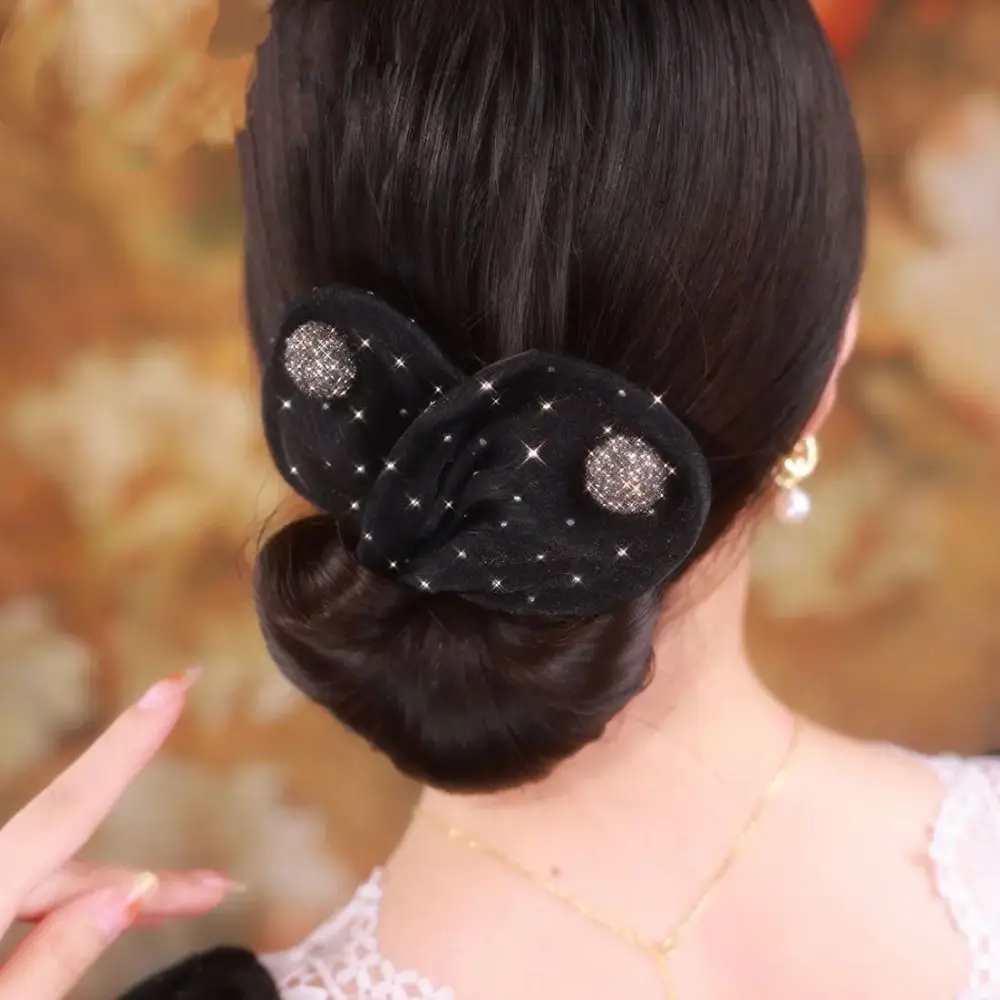 Pinza para el pelo de flores para mujer, 1 piezas, fabricante de moños flexibles antideslizantes, rizador de pelo perezoso, peinado de giro, herramienta de peinado: Oro
