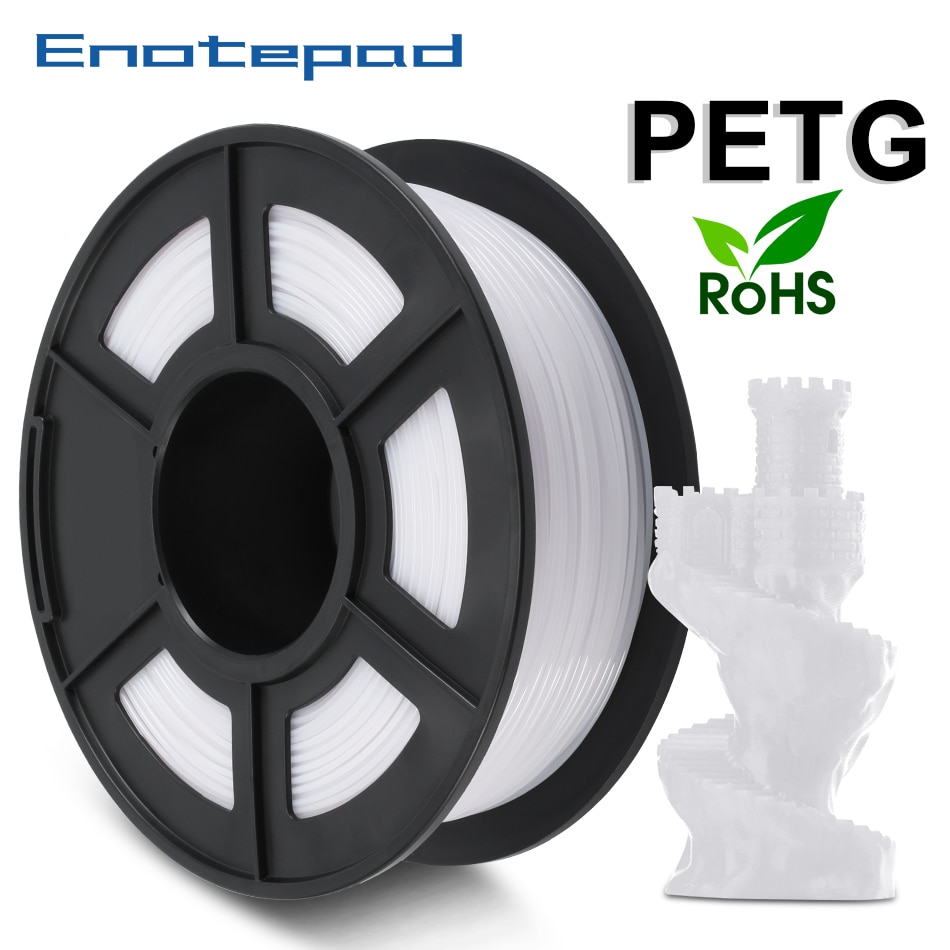 1KG 2.2lb coloré PETG Enotepad PETG 3D Filament 1.75mm précision dimensionnelle +/- 0.02mm Filament d'imprimante 3D pour imprimante 3D FDM