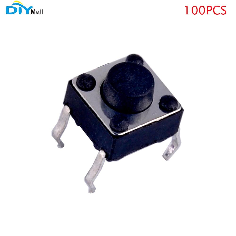 100 stks/partij Tactile Drukknop Tact Switch 6*6*8mm 4P DIP voor Arduino