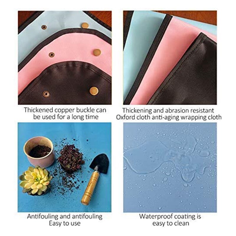 3 PCS Garden Waterproof Flower Mat Gardening Operation Transplant Mat Indoor Garden Plant Care