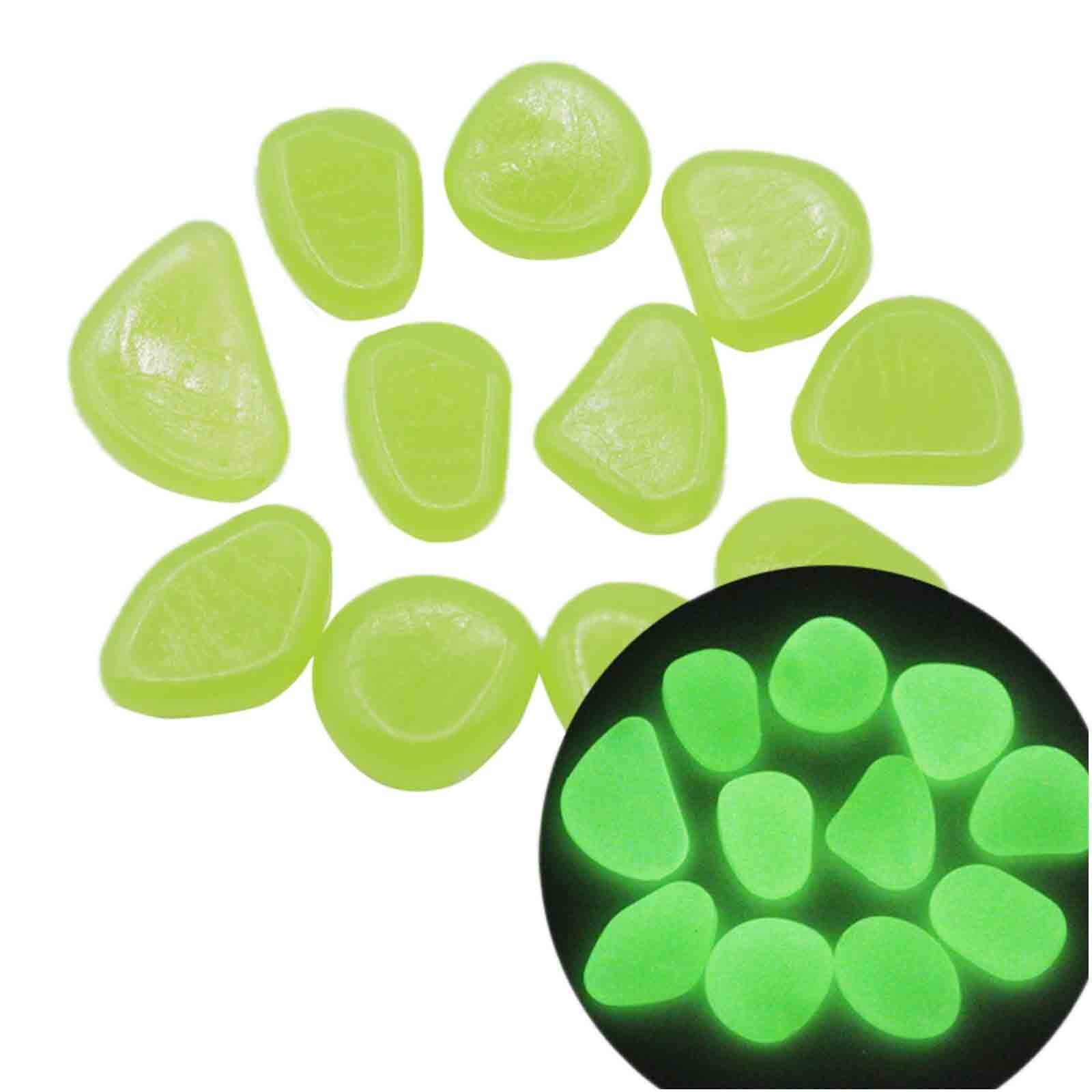 Glow in The Dark Pebbles Luminous Stones Rocks For Garden Glowing Aquariums Fish Tank Walkways Path Patio Lawn Decor 100PCS: K