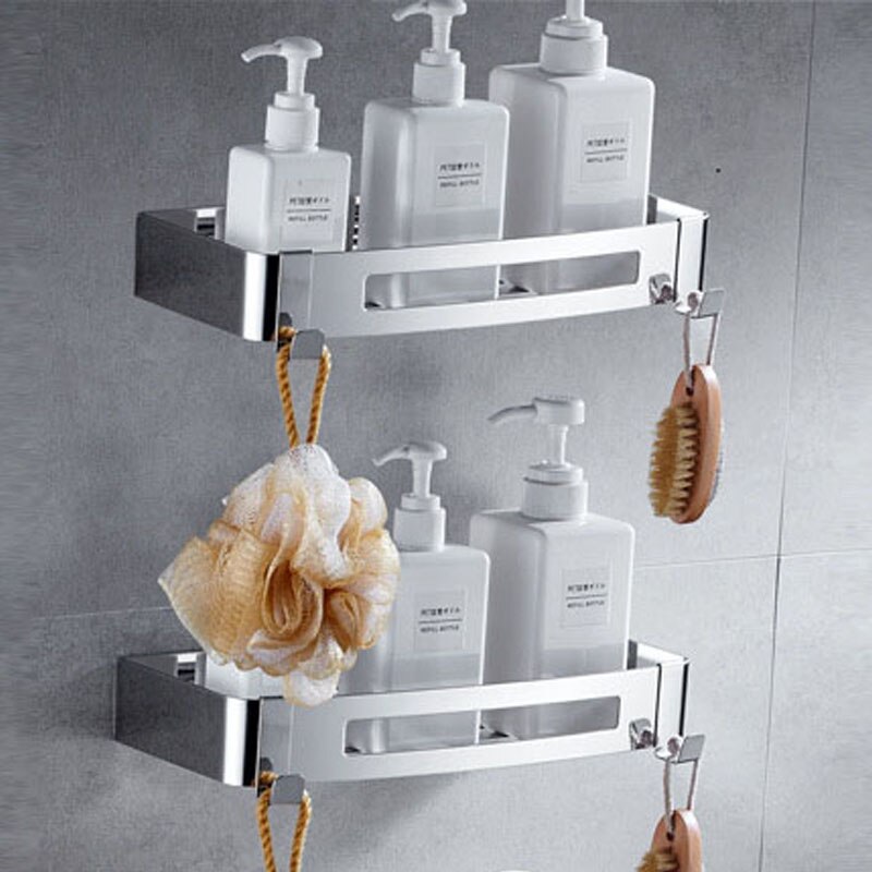 Stainless Steel Shelf Kitchen Storage Shelf Bathroom Toilet Multifunctional Punch Holder corner storage holder shelves: Burgundy