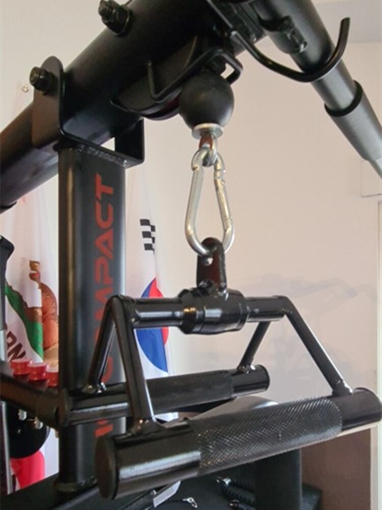 Hemgym fitness rodd v-stång remskiva kabel maskin handtag biceps triceps ryggmuskel träning handgrepp lat pull down bar