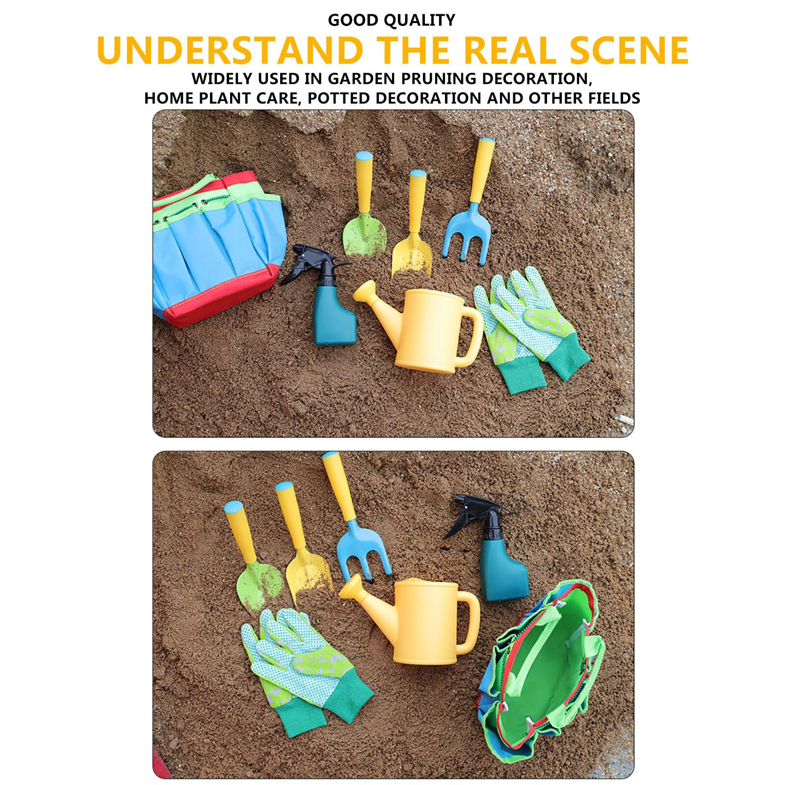 Grote Collection Kids Tuin Mini Gereedschap Pvc Tuin Schop Kan Planten Gereedschap Multifunctionele Tuinieren Speelgoed Tool Voor Kinderen