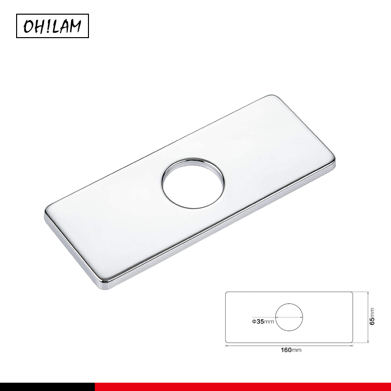 6 &quot;Chrome Circulaire Kraan Plaat Rozet Geschikt Voor 4 Inch Sink 3-Naar-1 Gat Badkamer Vanity wastafelmengkraan Cover Dek Plaat: A-CP