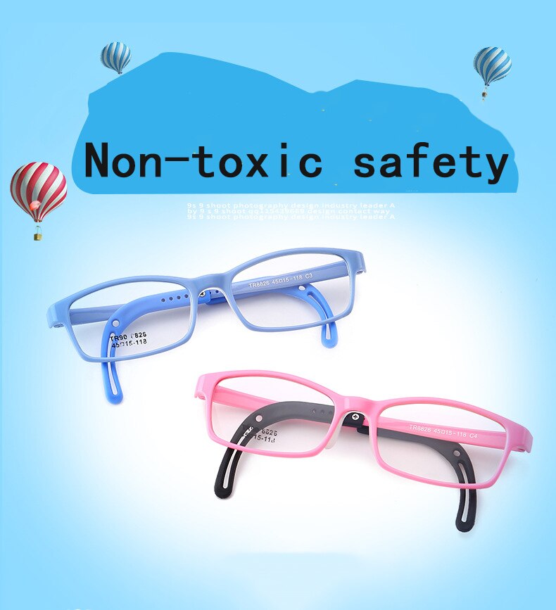 Kinderbril montuur kinderbril bril heldere glazen met slip bril oorhaak grip