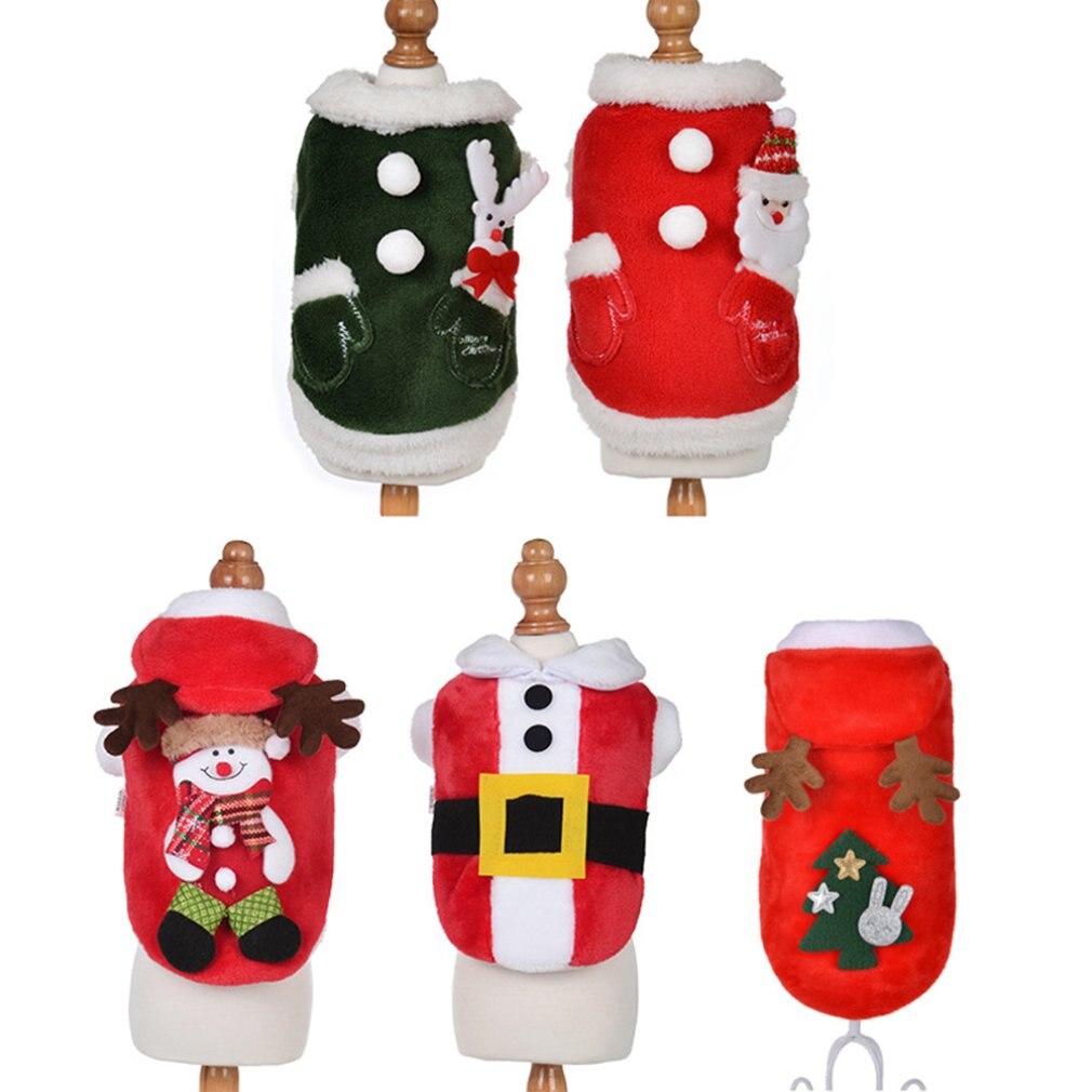 Kerst Huisdier Kleding Elanden Kostuum Winter Warm Capuchon Winter Pet Dog Puppy Kerst Kleding Kleine Honden Santa Kostuum