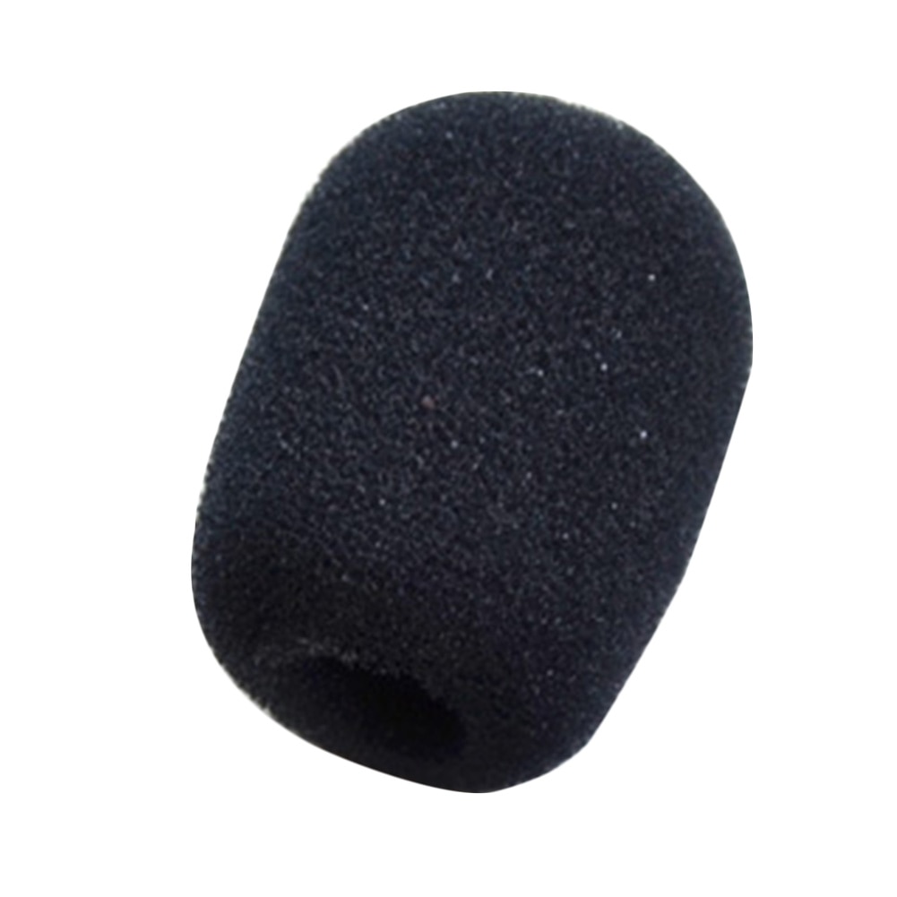 10pcs Mini Black Microphone Headset Windscreen Sponge Foam Mic Cover Protector