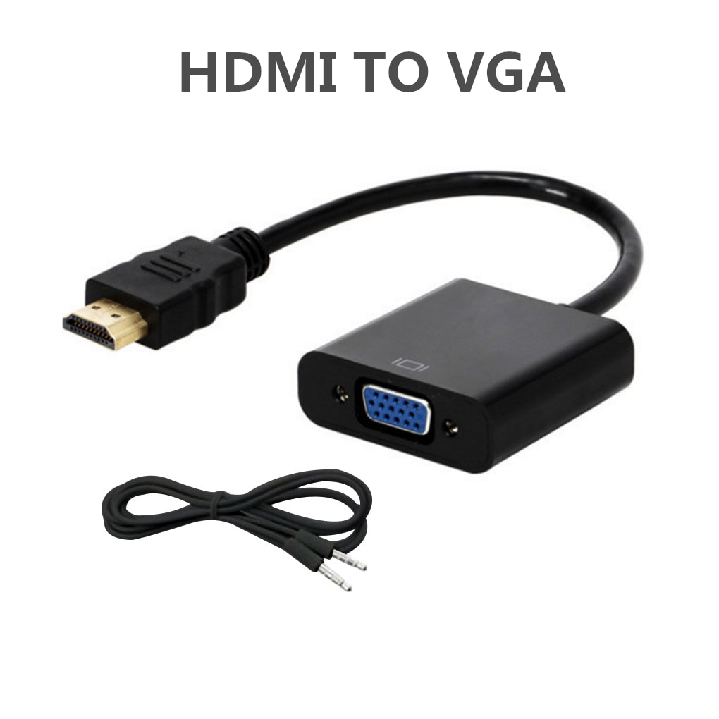 HD Male to VGA Famale Converter Adapter HD to VGA Cable Converter Digital Analog HD 1080P for PC Laptop Tablet