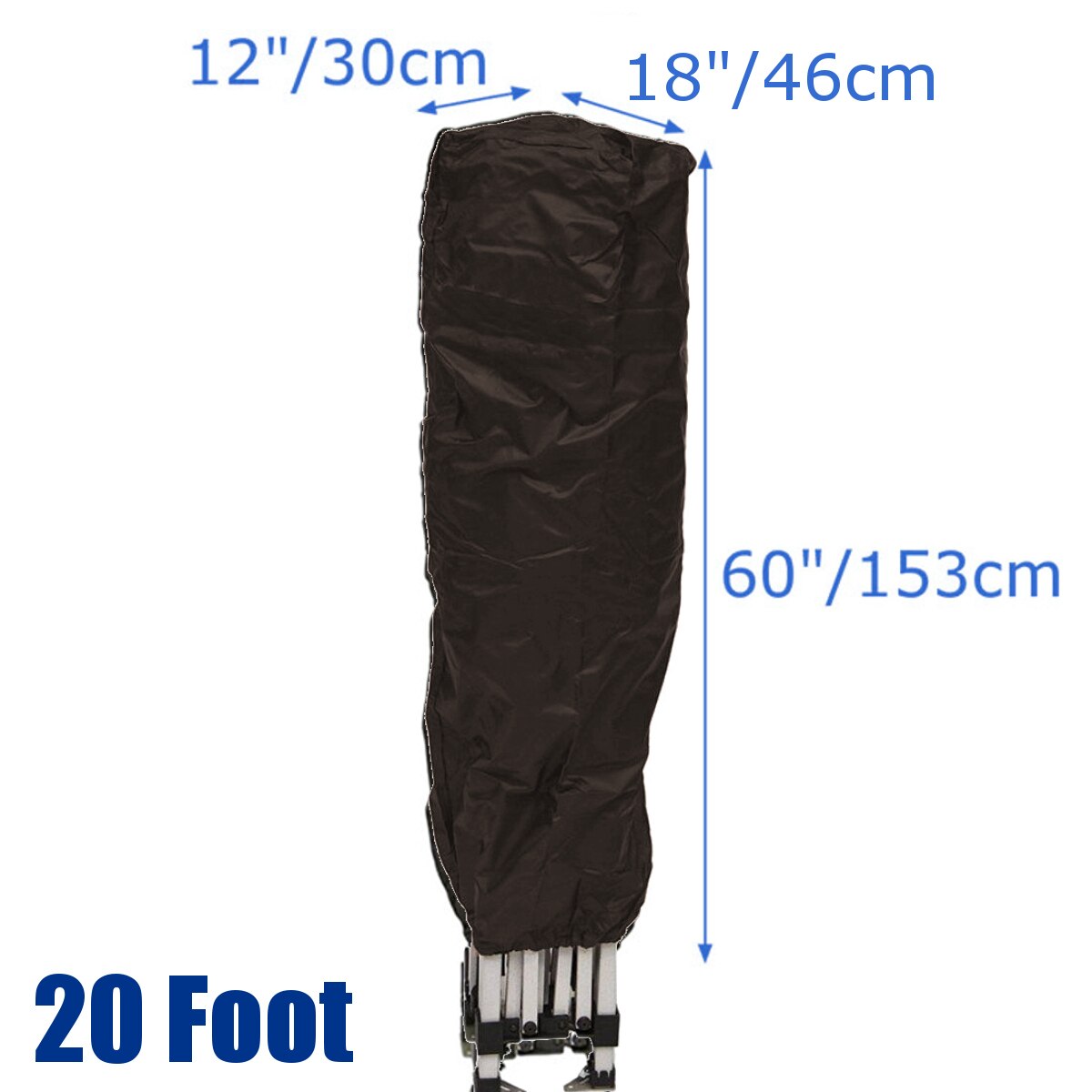 Outdoor Tent Storage Shade Cover Protector Cover Waterproof Dustproof Suitable For Pop-up Canopy Tent With Adjustable Rope: black30x46x153cm