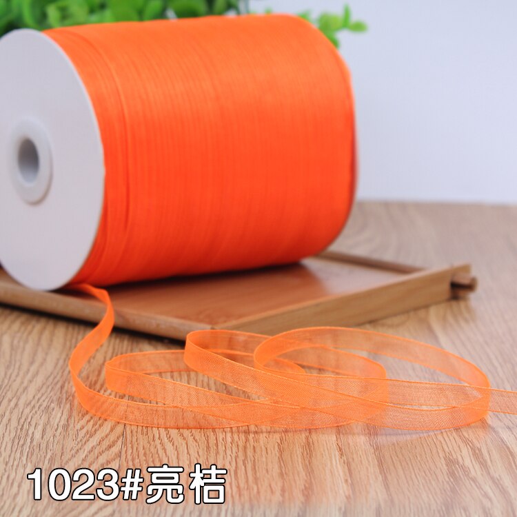 6mm Organza Ribbon (10 Meters/lot) Decorative Packing Wedding Crafts Christmas Wrap Handmade DIY Material Supplies: Beige