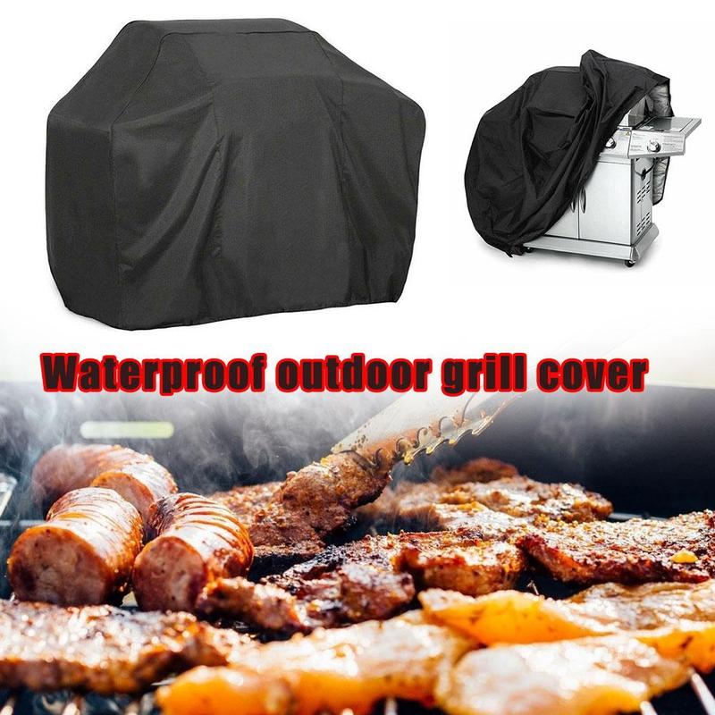 Barbecue Black Waterproof BBQ Cover Outdoor Rain Grill Barbacoe Anti Charcoal Protector S,M,L,XL,XXL For Gas Dust Barbe Ele Q8X0