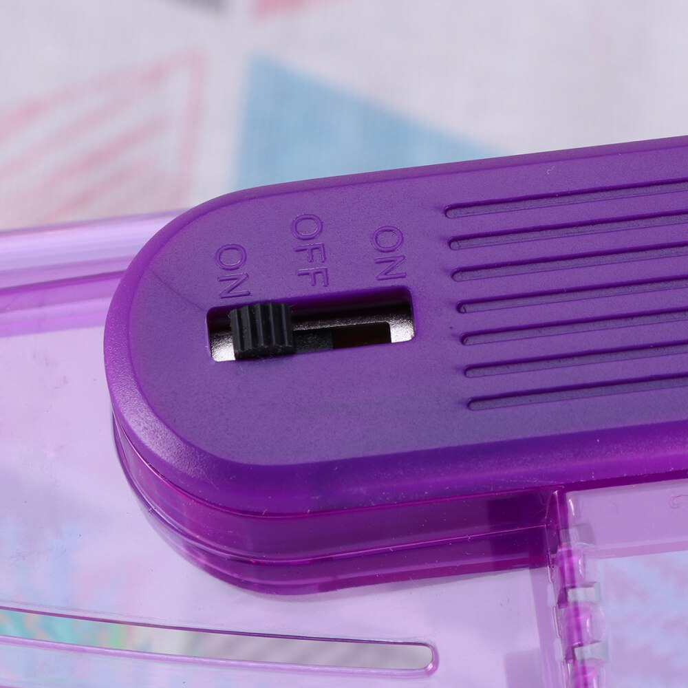 Mini Fish Tank Self-Cleaning Desktop Mini Ecological Goldfish Tank Square Hatching Seedlings Aquariums for Home Shop (Purple)