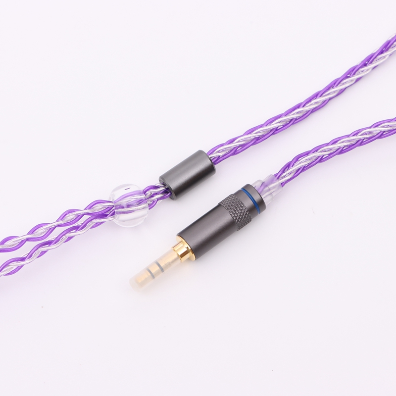 Xinhs 8 tråder sølvlilla egnet for  hd580 hd600 hd650 hd660s hd6xx hodetelefonkabler