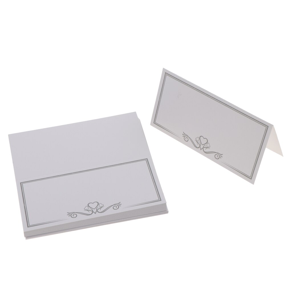 50x Blank Kraft Paper Place Name Card Rustic Wedding Table Cards Twine Bow: C-25pcs