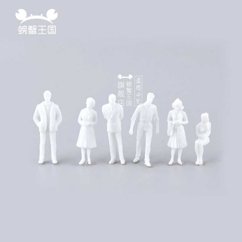 Lot De 100 Figurines Modèles 1:100 – Personnages Blancs Non Peints – Pour Architecture, Dioramas, Réseaux Férroviaires TT
