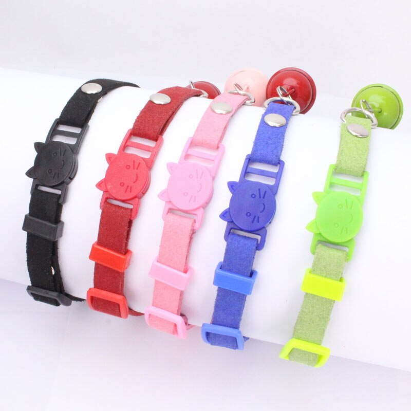 Nylon Bell Cat collar Small Pet Cat Collier Chain Kitten Neck Strap for Teddy Chihuahua Kitten Soft Korean Velvet safety