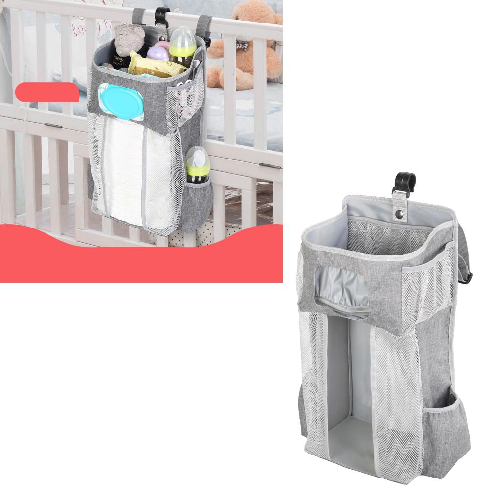 Portable Baby Cradle Hanging Bag Storage Inafnt Bedside for Diaper Partition