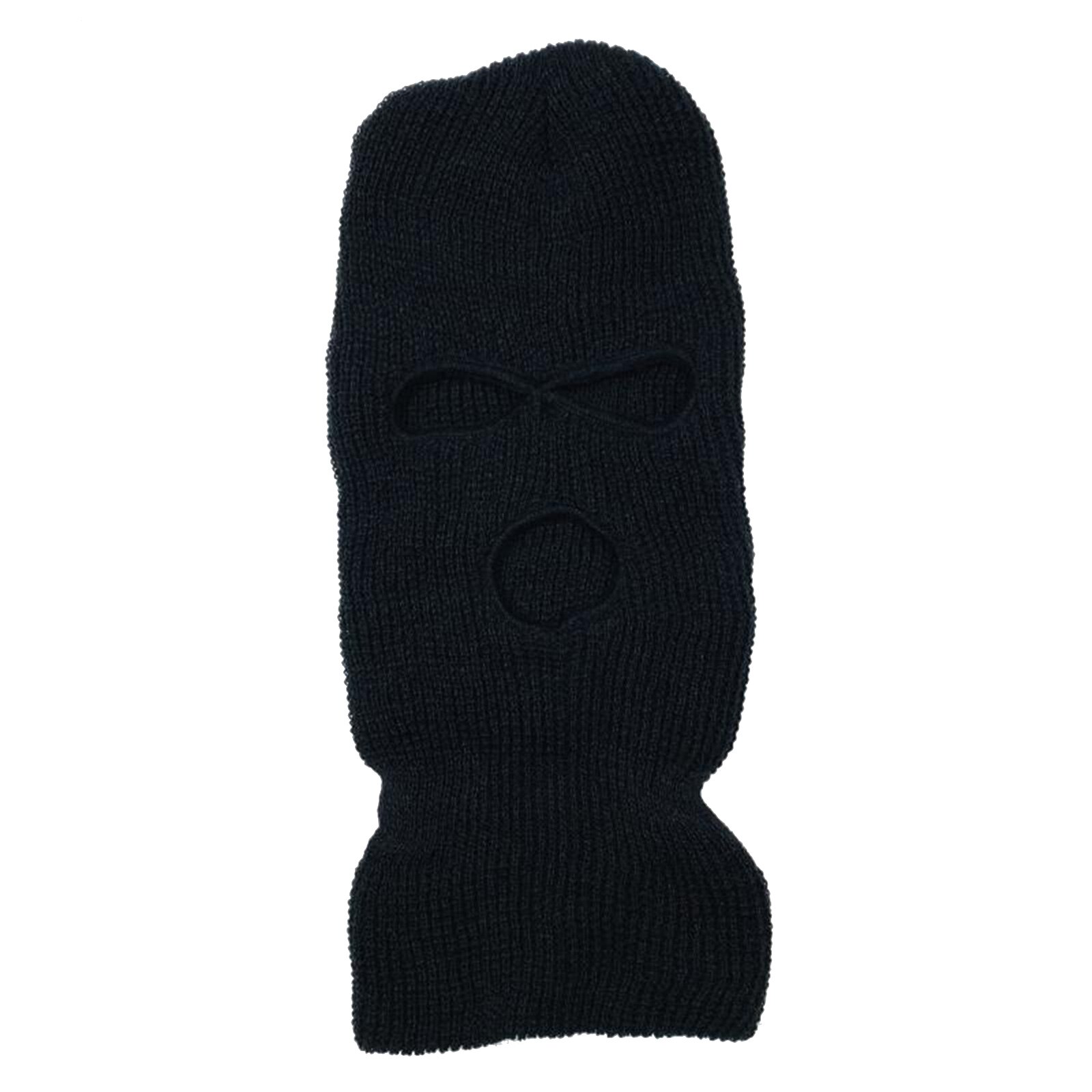 Men Knit Ski Face-Cover Winter Balaclavas Winter Outdoor Sports Full Face Mask ENA88: Black