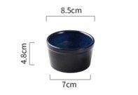 Blauw keramische kom noodle diner eten platen soepkom slakom lade: 120ml bowl